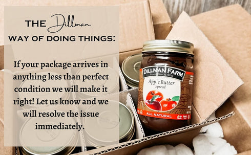 14oz (Pack 6) Dillman Farm All Natural Apple Butter - Gluten-Free, Non-GMO, Vegan, Kosher, Eco-Friendly, Preservative