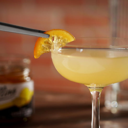 10.6oz Collins Candied Lemon Slices in Syrup, Candied Fruit Slices Cocktail Drink Accessories for Cocktail Party, Drink