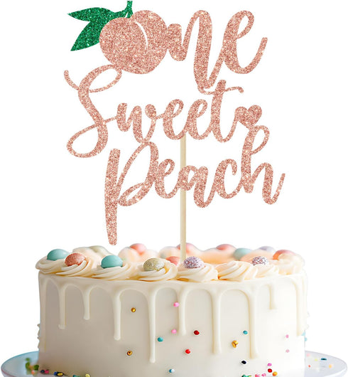 Mis Quince One Sweet Peach Cake Topper, Sweet as a Peach, 1st Birthday Cake