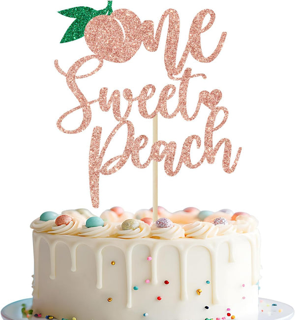 Mis Quince One Sweet Peach Cake Topper, Sweet as a Peach, 1st Birthday Cake