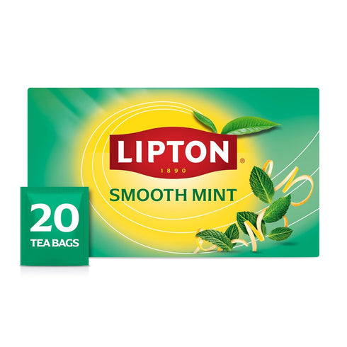 Lipton Smooth Mint with Lemon Peels Tea Bags, caffeine free Tea, Fruit