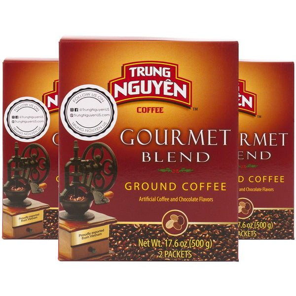 Trung Nguyen Gourmet Blend Roasted Ground Coffee Blend Strong and Bold Robusta, Arabica, Excelsa,