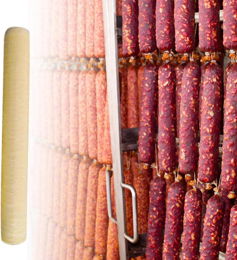 Hulzogul 14m/26mmSausage Case Artificial Colon Sausage Casing Collagen, Edible Drying Homemade Sausage, Fresh Collagen