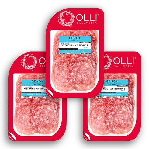 Olli Salumeria, Pre-Sliced Salami, Genoa - Seasoned With Salt and White Pepper