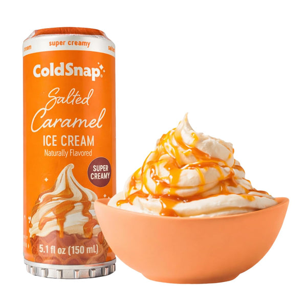 ColdSnap Salted Caramel Ice Cream Pods Creamy, Sweet & Salty Single-Serve Dessert