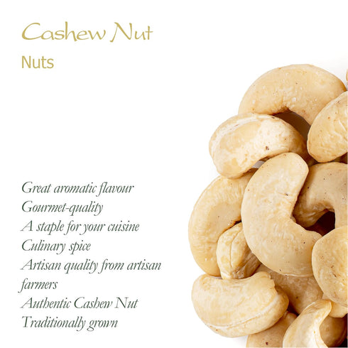 Whole Cashew Organic Nut - Unroasted and Unsalted - Organic Cashews Unsalted Cashew Unroasted Nuts