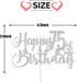 Silver Glitter Happy 75th Birthday Cake Topper - 75th Birthday Party Decoration, 75th Birthday Cake Topper