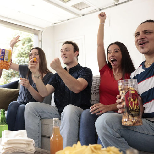 42 Oz. Utz Pub Mix, Barrel, Savory Snack Mix with a Blend of Crunchy Flavors for a Tasty Party Snack, Resealable