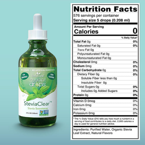 4 Oz (Pack 2) SweetLeaf Sweet Drops - Flavored Stevia Liquid Sweetener, Organic Extract, Zero Calorie, Gluten Free
