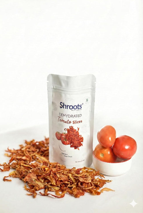 (40g 1.4 oz, Pack 1) SHROOTS Dehydrated Tomato Flakes Air Dried Dehydrated Vegetable, Gluten Free, Pure Veg, No Added