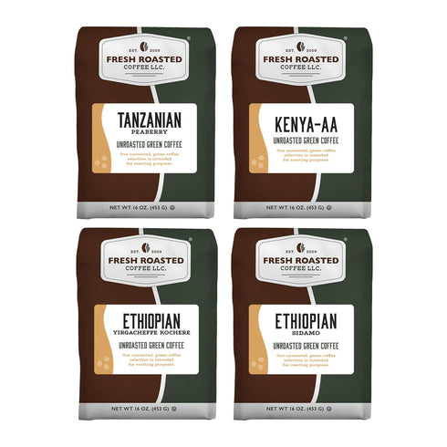 Fresh Roasted Coffee, Unroasted African Home Roasting Starter Kit, Kosher