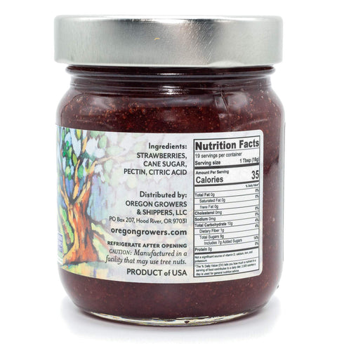 12 Oz (Pack 3) Oregon Growers Strawberry Fruit Spread - Organic Strawberry Jam, Organic Strawberries, Strawberry Jelly