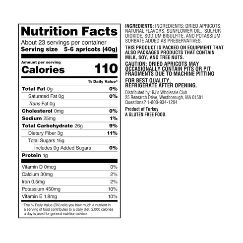 Wellsley Farms (32oz Premium Dried Apricots. Resealable Bag).