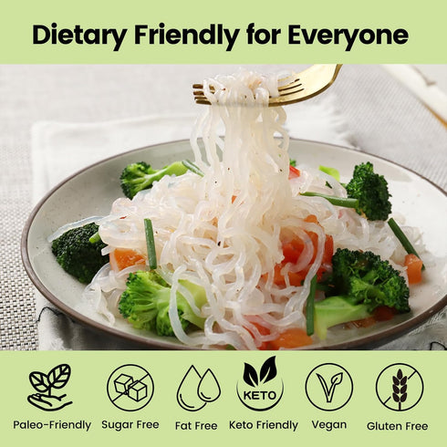 20 Packs, Hethstia Konjac Noodles Pasta, Konjac Jelly Pouch, Gluten-Free, Sugar-Free, Low Calorie, Low Carb, Low GI