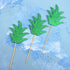 30pcs Pineapple Leaf Cake Toppers and Cupcake Toppers for Wedding and Birthday Party Decor