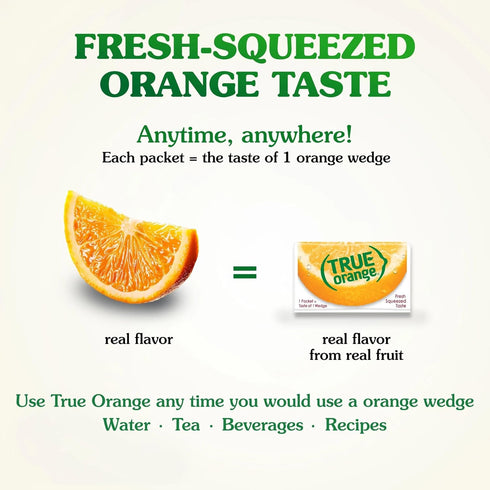 TRUE ORANGE Water Enhancer, Bulk Dispenser Pack - 100 Count | Zero Calorie Flavoring for Water & Recipes