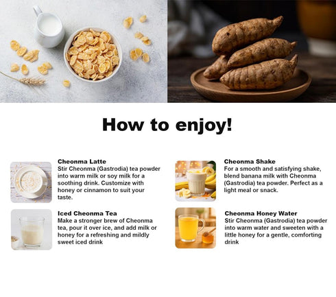 Tea_15 (20g 10.58 oz SONGWON Cheonma (Gastrodia) and Crunchy Cornflakes Tea Korean Gastrodia Root Blend, Satisfying