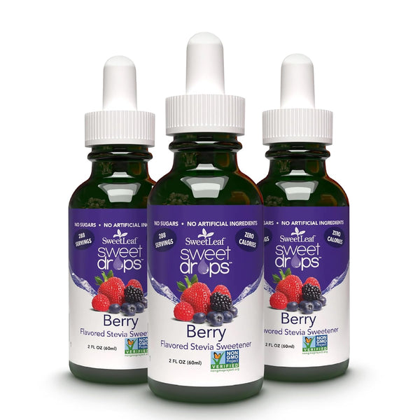 SweetLeaf Sweet Drops - Flavored Stevia Liquid Sweetener, Organic Stevia Extract, Zero