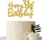 Gold Glitter 31st Birthday Cake Topper - Cheers to 31 Years Party Supplies - Happy 31 Sign Decoration