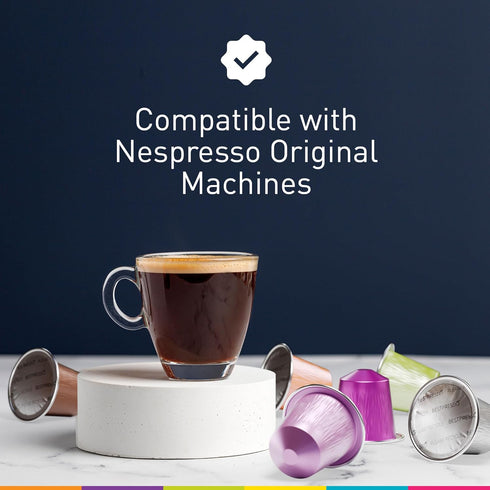 120 Bestpresso Coffee for Nespresso Original Machine Aluminum pods Certified Genuine Espresso Intenso Blend(High