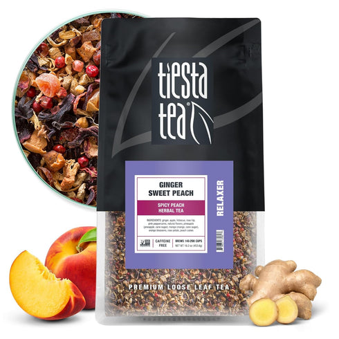 Tiesta Tea - Ginger Sweet Peach, Spicy Peach Herbal Tea, Tranquility Blend,