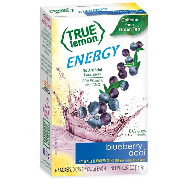 True Lemon Blueberry Acai 6ct (Pack of 1) - Energy Drink Powder
