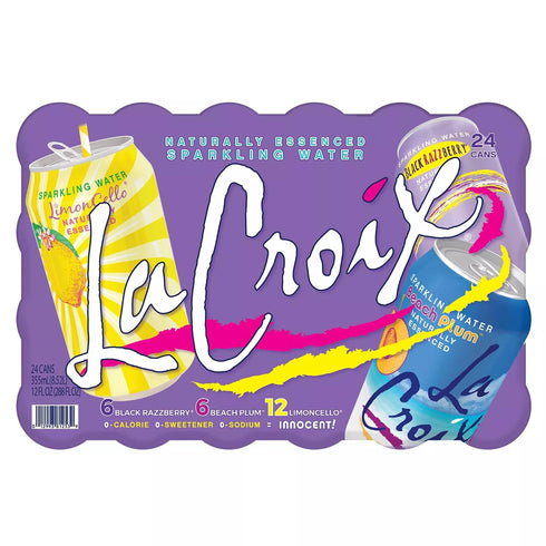 La Croix LaCroix Sparkling Water Variety Pack, 12 Fluid Ounce (Pack of 24)