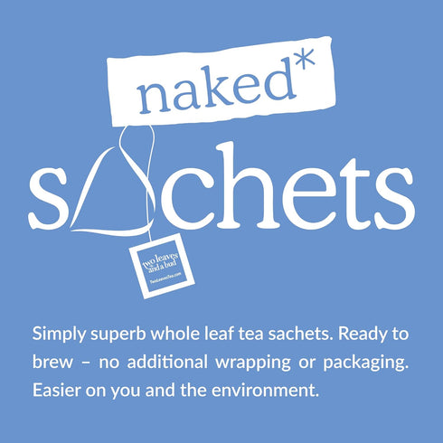 50 50 Count (Pack 1) Two Leaves and a Bud Organic Earl Grey - Naked Tea Sachets - Whole Leaf Black Tea in Eco-Friendly