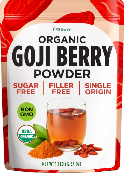 Gya Tea Co Goji Powder 1.1lb (17.64 Oz) - 100% USDA Organic