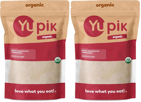Yupik Organic Ground Date Powder (Meal), 2.2 lb, Non-GMO, Vegan, Gluten-Free (Pack