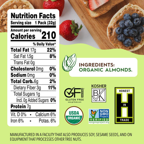 Packets, Packets Packs 1.15 Packs, 10 Count Once Again Organic Almond Butter Roasted - Individual Nut Butter