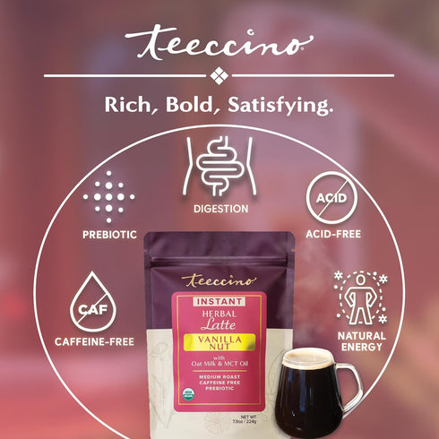 Organic Vanilla Nut Herbal Coffee Instant Blend by Teeccino