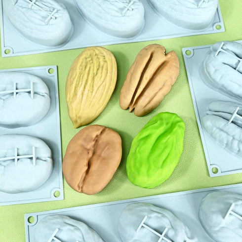 Ywmsfl Frozens Creative Pistachios Pecan Designs Silicone Ideal for Cake Chocolate and Treats Kitchen Baking Decorative