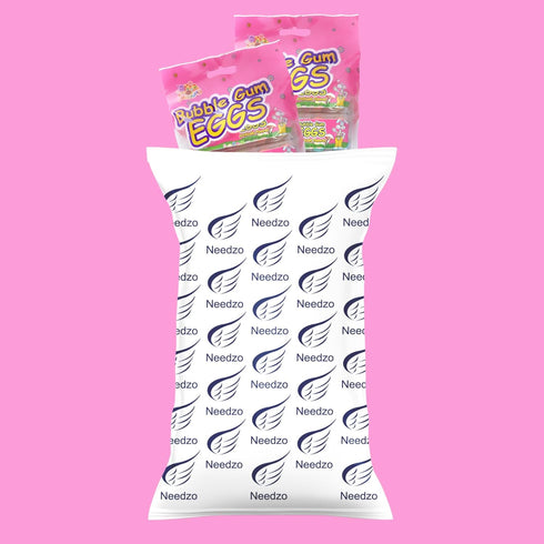 2.4 (2 Pack) Needzo Bubble Gum Egg Shaped Candy, Easter Basket Stuffers, Ounces
