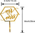 Larger Size Acrylic Mirror Gold Hexagon Mr and Mrs Cake Toppers - Elegant Handwriting Wedding, Bridal Shower,