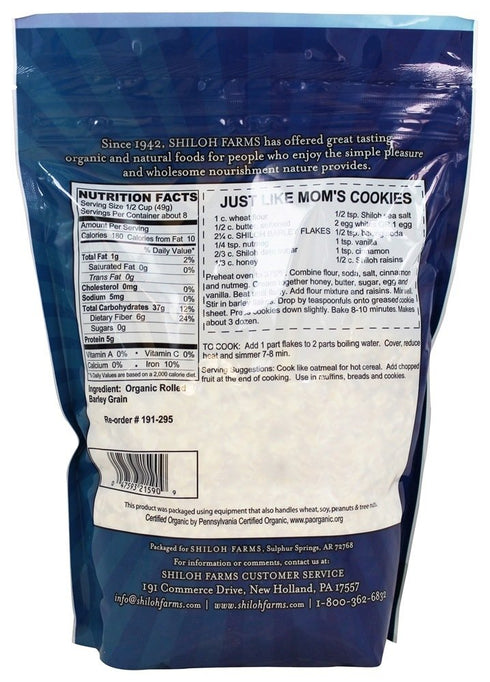 Shiloh Farms 16 oz (454 Organic Barley Flakes, g)