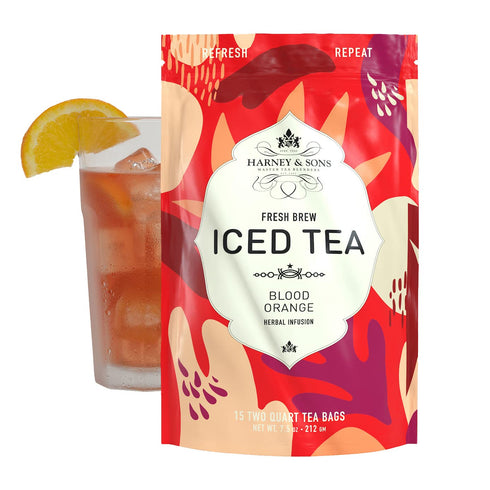 Harney & Sons Blood Orange Fresh Brew Iced Tea | 15ct, Brews