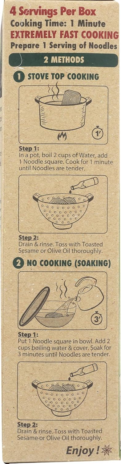 24 8.6 Oz. Pack 6 Star Anise Foods Brown Rice Gluten Free Noodles with Green Tea - Servings, Per Box, of Boxes, Pho