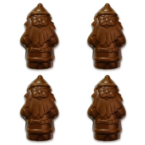 2oz 8 Pack Milk Chocolate Peanut Butter Santa - Holiday Candy - Creamy Milk Chocolate Filled with Smooth Peanut Butter