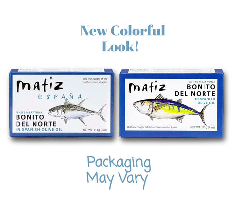 4 (5 Matiz Bonito Del Norte, Ounce, White Meat Tuna in Olive Oil Tins)