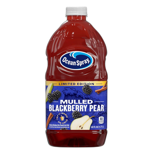 Ocean Spray Mulled Blackbery Pear Juice Drink, 60 Fl Oz Bottle (Pack