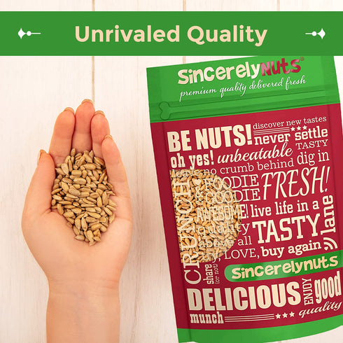 1(LB) Sincerely Nuts Sunflower Seeds Roasted and Salted, Hulled | No Shell, Gluten-Free Snack, Vegan, and Kosher