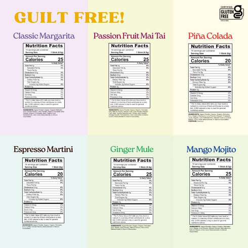 Pack 12 Maud's Mixers Variety Cocktail Mix, ct, Mocktail Non-Alcoholic Drinks - Made with Real Agave - Low Calorie, Low
