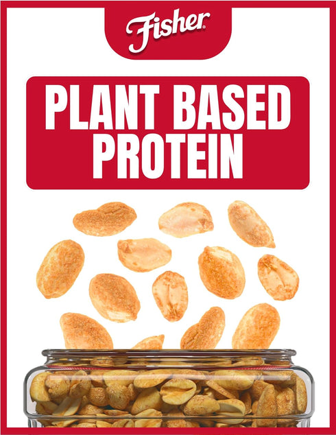 14 100% Fisher Snack Honey Roasted Dry Roasted Peanuts, Ounces, Made with Real Honey, Recyclable
