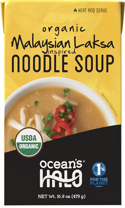 Ocean's Halo Organic Coconut Curry Noodle Soup, USDA Certified Organic, Vegetarian, Shelf-Stable,