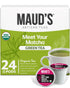 Maud's Organic Matcha Green Tea Pods, 24 ct, Recyclable Single Serve Tea Pods Compatible with Keurig K Cups