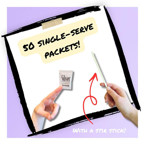 Packets 50 count (2.8g Packaged CMC (50 packets) Sugar Each) with Stir Stick by Products