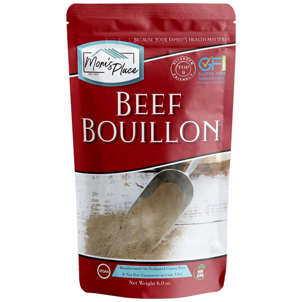 Mom's Place Gluten-Free & Vegan Beef Bouillon - Soy, Dairy, Nut &