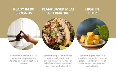 90 8 Oz (Pack 3) Kitchen and Love, Jackfruit Sweet BBQ, Organic, Fully Cooked, Versatile Plant Based Meat Alternative