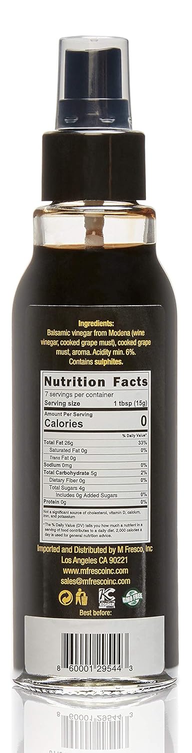 100ml (3.4fl oz), FD TARTUFI White Truffle Balsamic Vinegar of Modena Gourmet Food Condiments | Salad Seasoning |